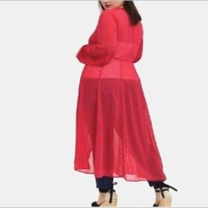 Torrid fuchsia Pink Swiss Dot Duster